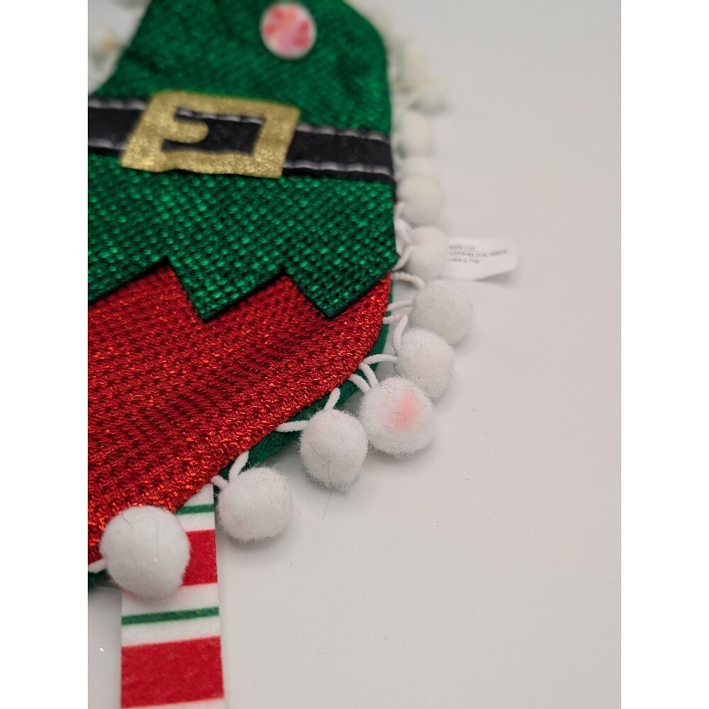 Men’s Christmas Sparkly Neck Tie 16” Party Gag Gift NWT** Green Elf Suit Decor - Picture 8 of 9